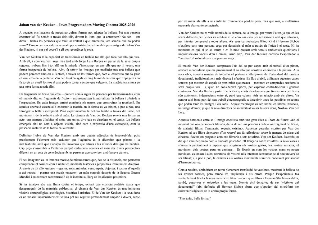 Text llegit a la sessió